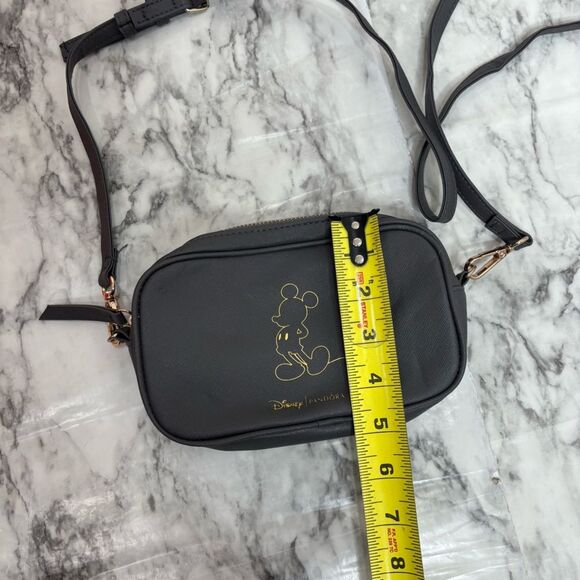 PANDORA DISNEY MICKEY MOUSE DARK GRAY CROSSBODY Bag Purse - Picture 4 of 6